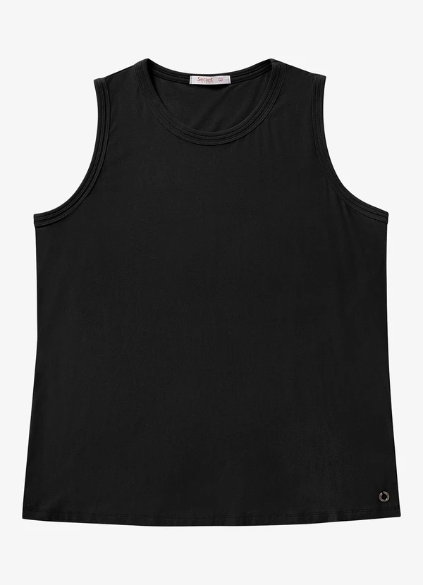 Secret Glam - Regata Feminina Plus Size Preto 5