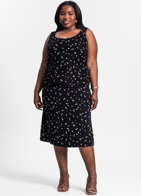 Secret Glam - Regata Feminina Plus Size Preto 1