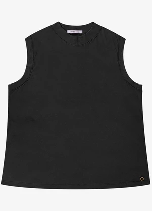 Secret Glam - Regata Feminina Plus Size Preto - SECRET GLAM