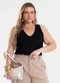 Secret Glam - Regata Feminina Plus Size Verde - variação: Preto