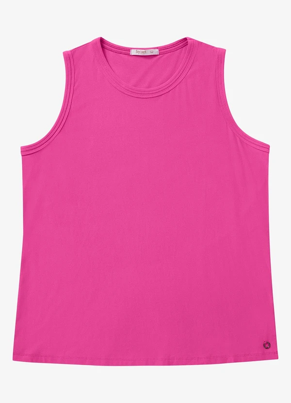 Secret Glam - Regata Feminina Plus Size Rosa 2