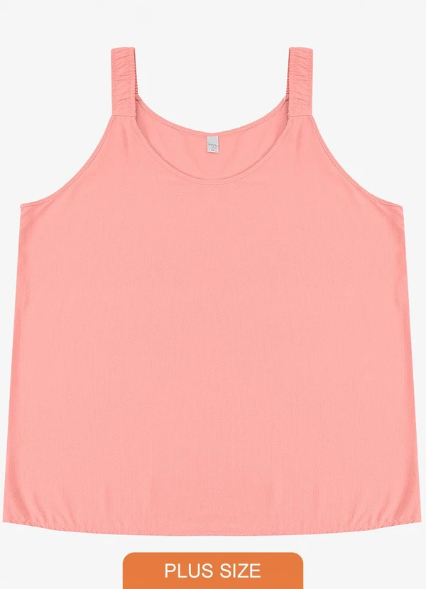 Infinita Cor - Regata Feminina Plus Size Rosa