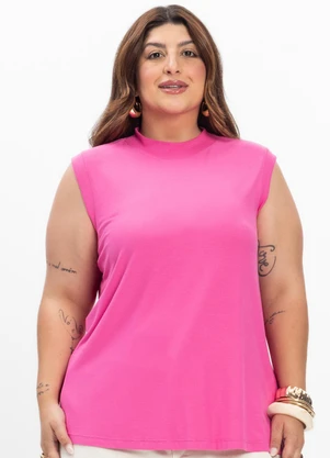 Secret Glam - Regata Feminina Plus Size Rosa - SECRET GLAM