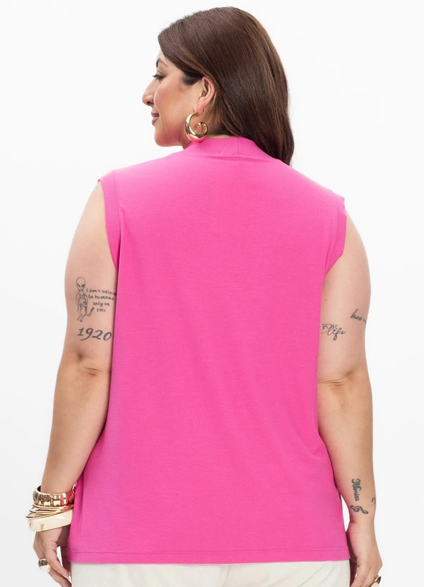 Secret Glam - Regata Feminina Plus Size Rosa 2