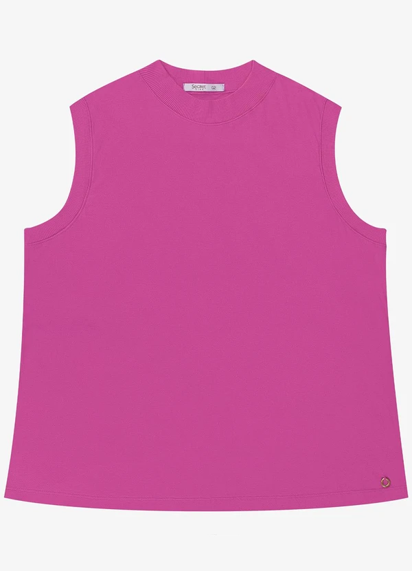 Secret Glam - Regata Feminina Plus Size Rosa 5