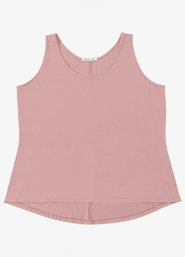 Secret Glam - Regata Feminina Plus Size Rosa