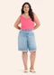 Secret Glam - Regata Feminina Plus Size Azul - variação: Rosa