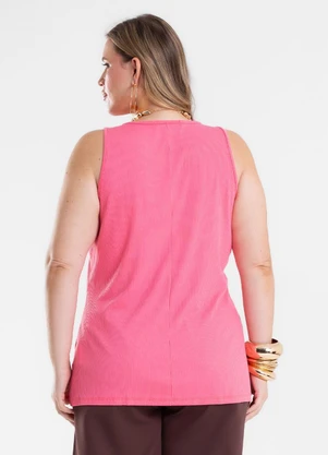 Secret Glam - Regata Feminina Plus Size Rosa - SECRET GLAM