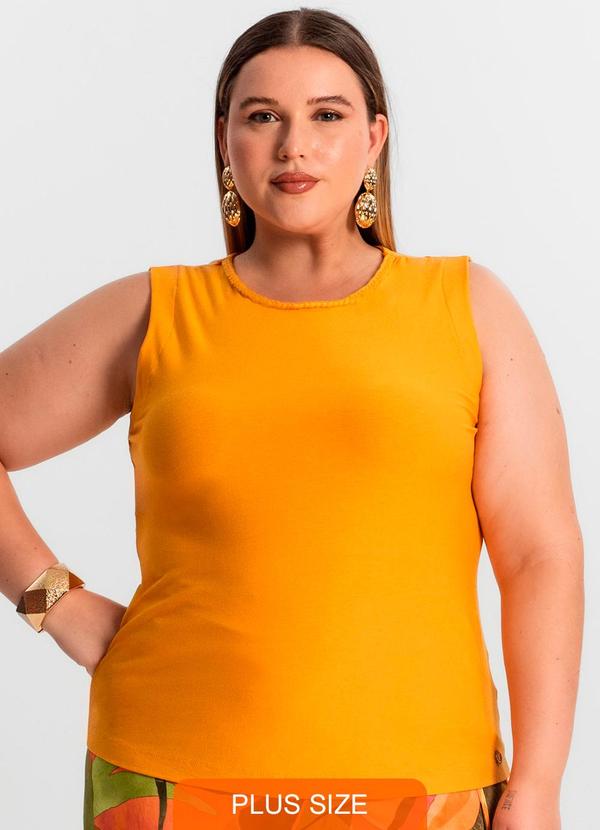Secret Glam - Regata Feminina Plus Size Amarelo