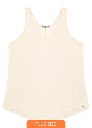 Secret Glam - Regata Feminina Plus Size Bege - SECRET GLAM