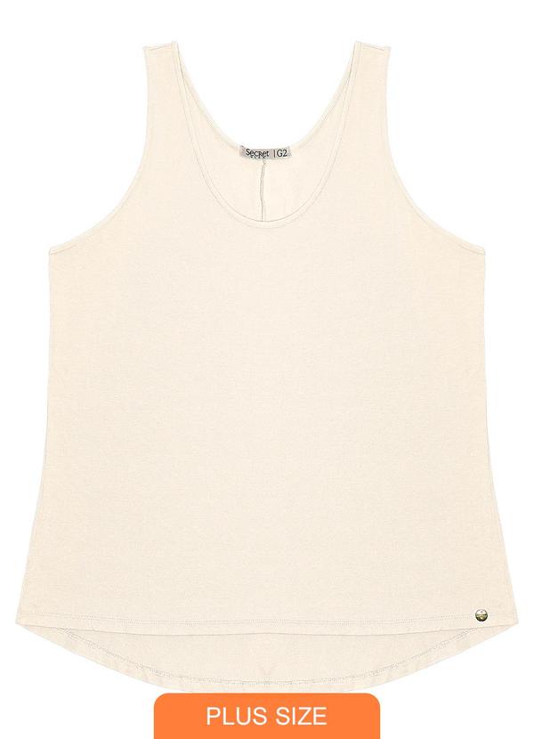Secret Glam - Regata Feminina Plus Size Bege