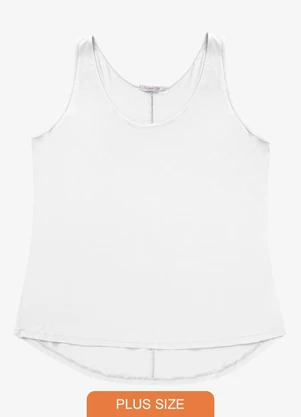 Regata Feminina Plus Size Secret Glam (Branco) - SECRET GLAM