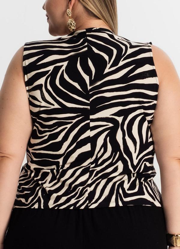 Secret Glam - Regata Feminina Plus Size Preto 2