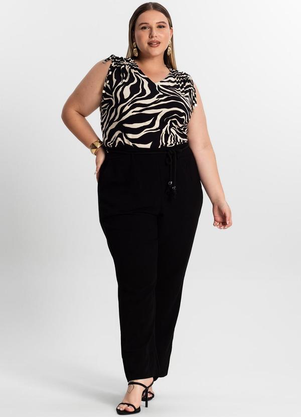 Secret Glam - Regata Feminina Plus Size Preto 3