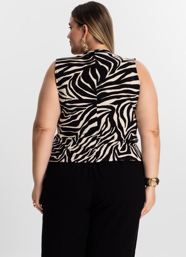 Secret Glam - Regata Feminina Plus Size Preto 4