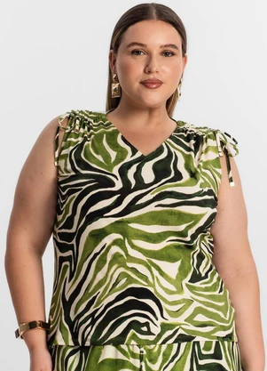 Secret Glam - Regata Feminina Plus Size Verde - SECRET GLAM