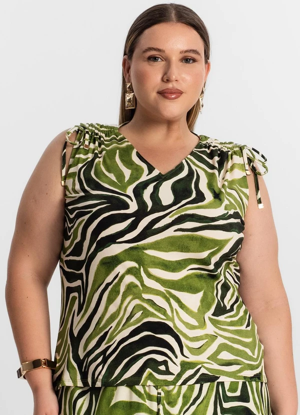 Secret Glam - Regata Feminina Plus Size Verde
