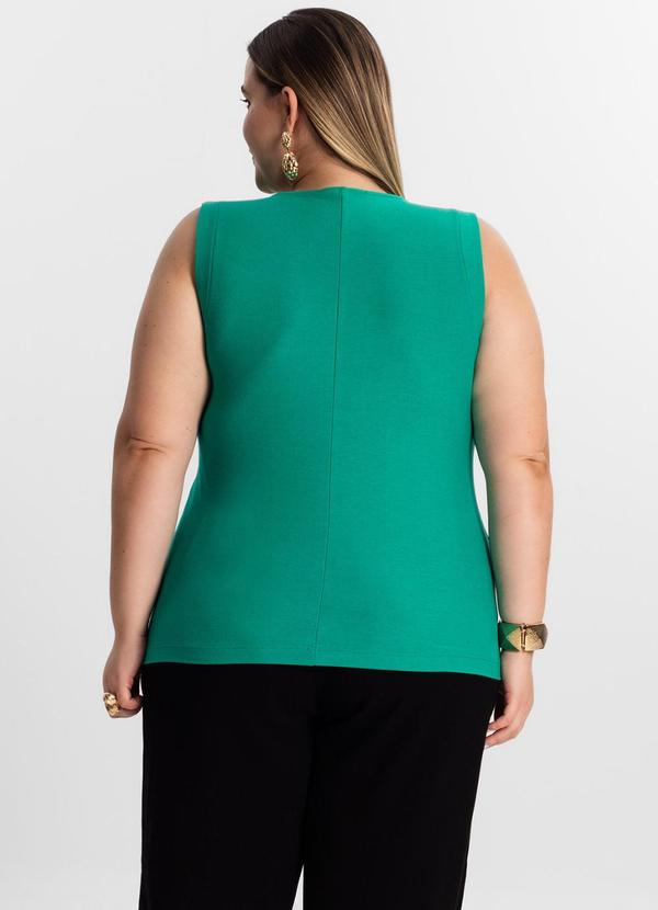 Secret Glam - Regata Feminina Plus Size Verde 4