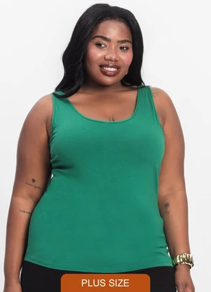 Secret Glam - Regata Feminina Plus Size Verde - SECRET GLAM