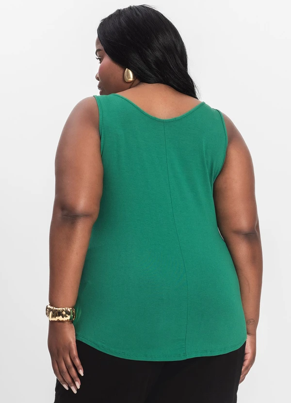 Secret Glam - Regata Feminina Plus Size Verde 2
