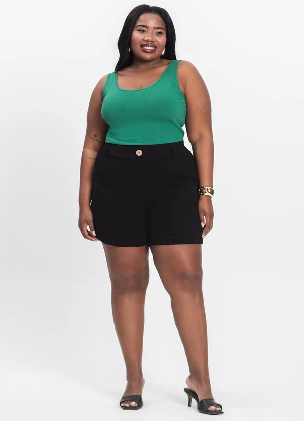 Secret Glam - Regata Feminina Plus Size Verde 3