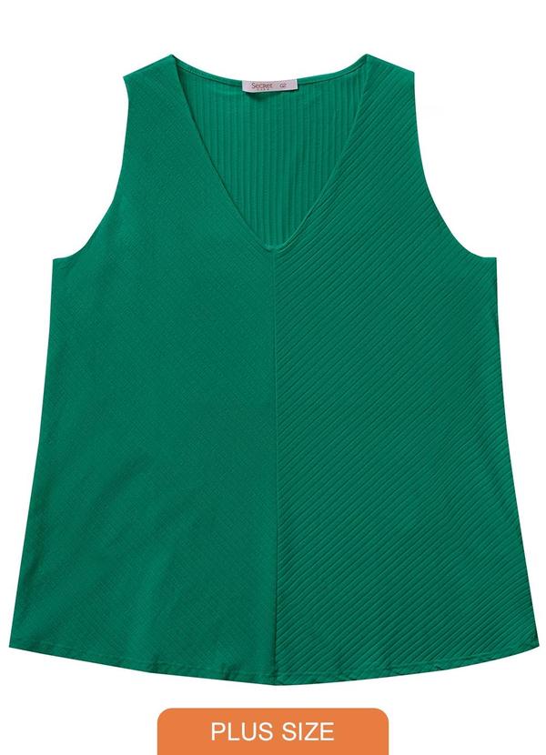 Secret Glam - Regata Feminina Plus Size Verde
