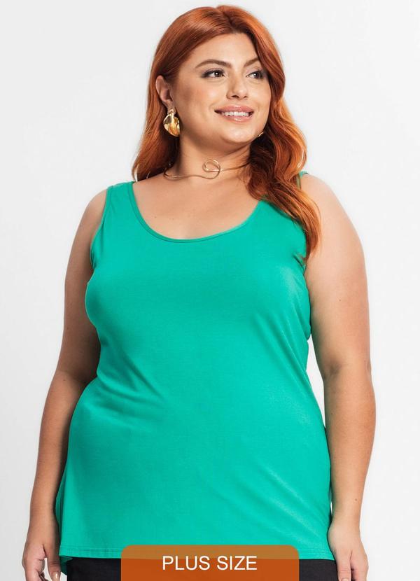 Secret Glam - Regata Feminina Plus Size Verde