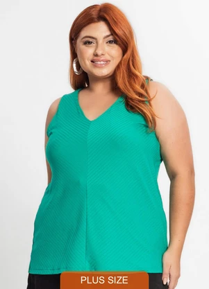 Secret Glam - Regata Feminina Plus Size Verde - SECRET GLAM