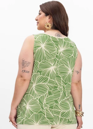 Secret Glam - Regata Feminina Plus Size Verde - SECRET GLAM