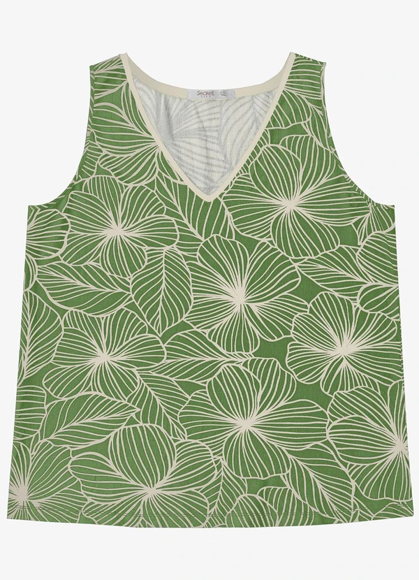 Secret Glam - Regata Feminina Plus Size Verde 5