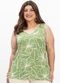 Secret Glam - Regata Feminina Plus Size Bege - variação: Verde