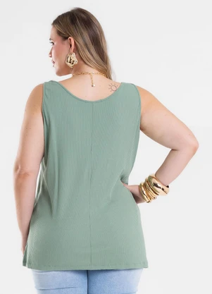 Secret Glam - Regata Feminina Plus Size Verde - SECRET GLAM