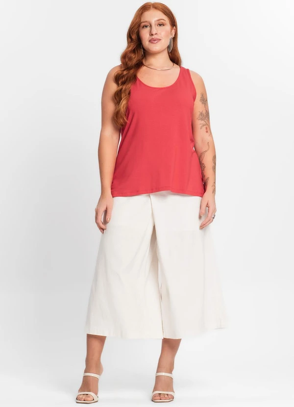 Secret Glam - Regata Feminina Plus Size Vermelho 3