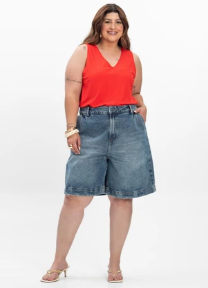 Secret Glam - Regata Feminina Plus Size Vermelho - SECRET GLAM