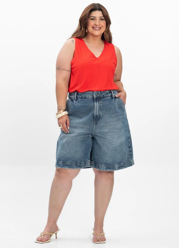 Secret Glam - Regata Feminina Plus Size Vermelho