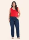 Secret Glam - Regata Feminina Plus Size Verde - variação: Vermelho