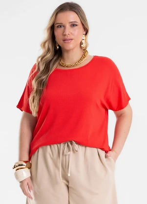 Secret Glam - Regata Feminina Plus Size Vermelho - SECRET GLAM