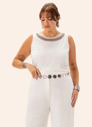 Secret Glam - Regata Feminina Plus Viscotorcion Bege - SECRET GLAM