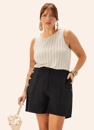 Secret Glam - Regata Feminina Plus Viscotorcion Bege - SECRET GLAM