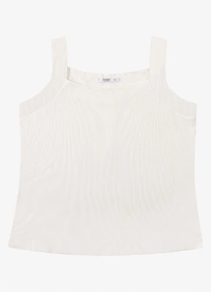 Secret Glam - Regata Feminina Ribana Decote Reto Bege - SECRET GLAM