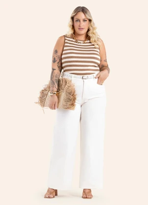 Secret Glam - Regata Feminina Ribana Listrada Marrom - SECRET GLAM