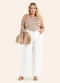 Secret Glam - Regata Feminina Ribana Listrada Marrom - variação: Marrom
