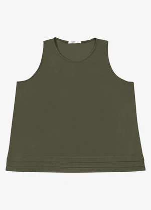 Secret Glam - Regata Feminina Viscose Creponada Verde - SECRET GLAM