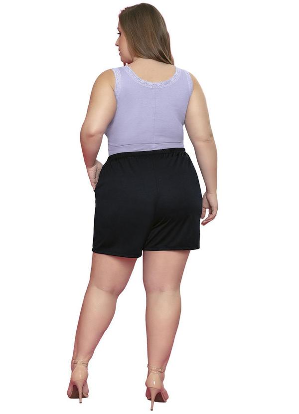 Marguerite - Regata Lilás Detalhe Renda Plus Size 4