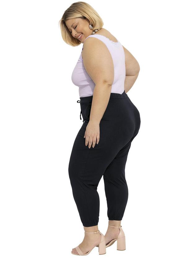 Marguerite - Regata Lilás Detalhe Renda Plus Size 8