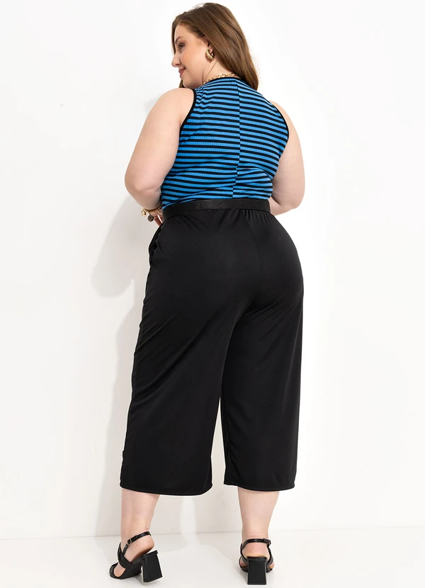 Marguerite - Regata Listrada Azul e Preta em Canelado 4