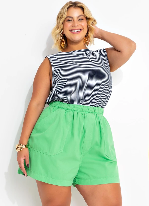 Marguerite - Regata Listrada Azul em Malha Listrada 6