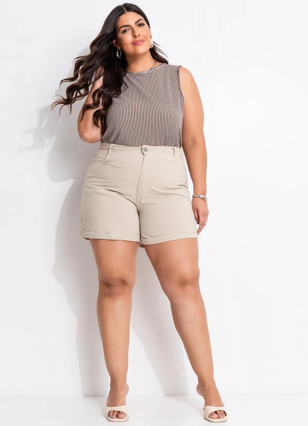 Marguerite - Regata Listrada Marrom em Malha Listrada 3