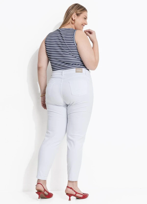 Marguerite - Regata Listrado Azul Canelada com Bordado 2