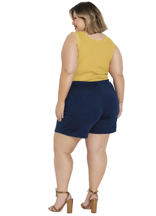 Marguerite - Regata Mostarda Detalhe Renda Plus Size 6